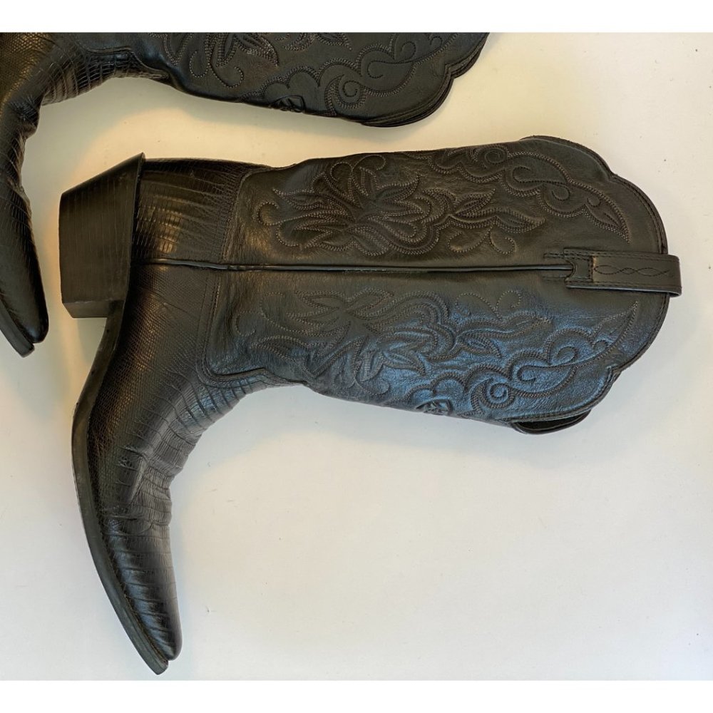 Ariat Black Embossed Western Heeled Boots